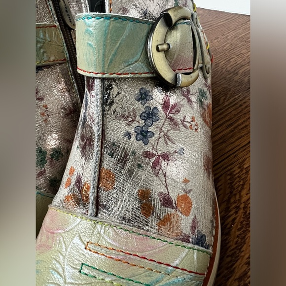 SPRING STEP L’ARTISTE Coralie Booties Leather Southwest‎ Cowgirl Art to Wear 36 - Picture 4 of 15